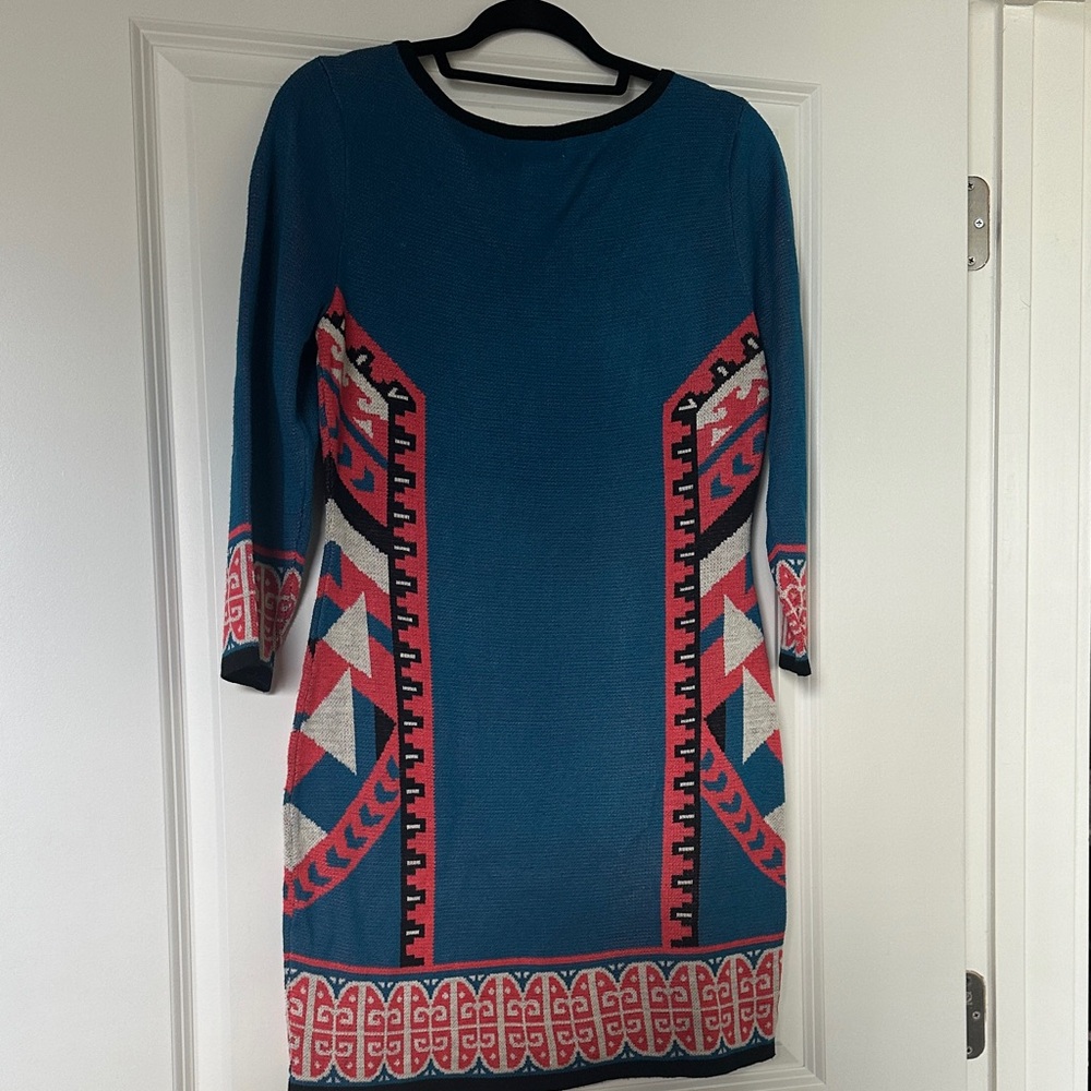Flying Tomato Blue and Pink Geometric Mini Dress - Picture 5 of 7